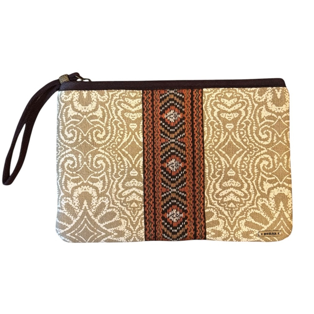 Prana Beige‎ and Brown Clutch Bag